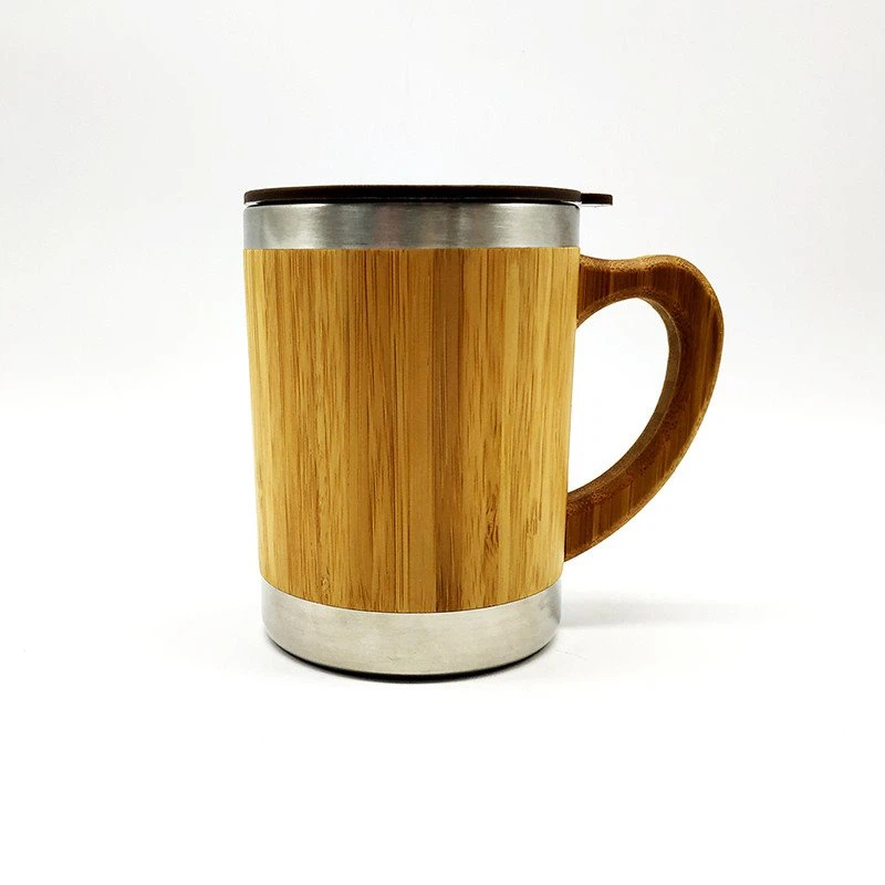 Bamboo Ceramic Coffee Mug with Handle