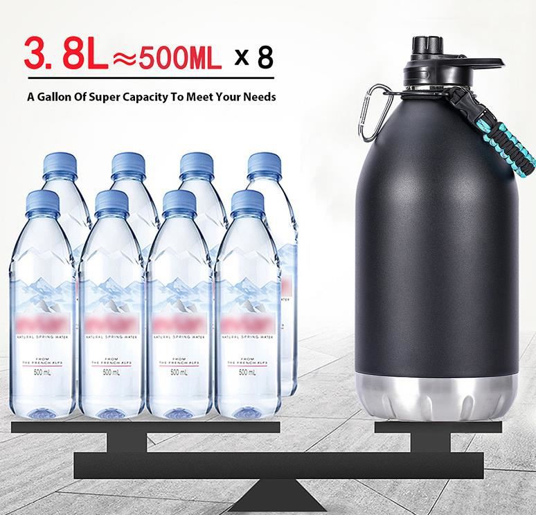 how many 16 oz bottles of water equal a gallon